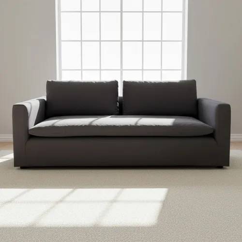 Sofá 3 Cuerpos Tela Gris Nunu Gris Osc en Gris - Sillones y sofás, Uruguay | Divino