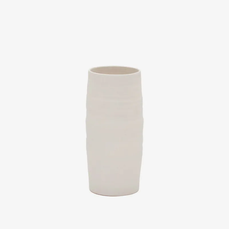 Jarrón Macae de cerámica blanco Ø 27 cm en Blanco - Jarrones, Uruguay | Kavehome