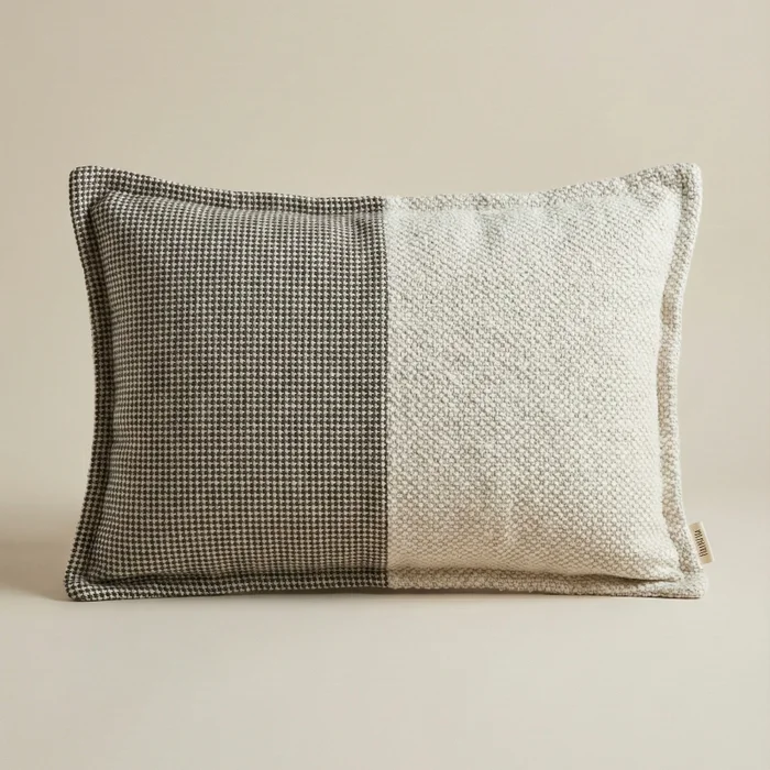 Almohadón Algodón Combinado Rectangular en Verde, Natural, Tostado, Azul, Rosa, Blanco, Chocolate - Textiles, Uruguay | Indrana, vista 3