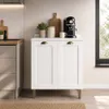Bajo Mesada 2 Puertas Mdf Tiradores Metalicos en Blanco - Butacas, banquetas y puffs, Uruguay | Soy Hogar, vista 5 de 6