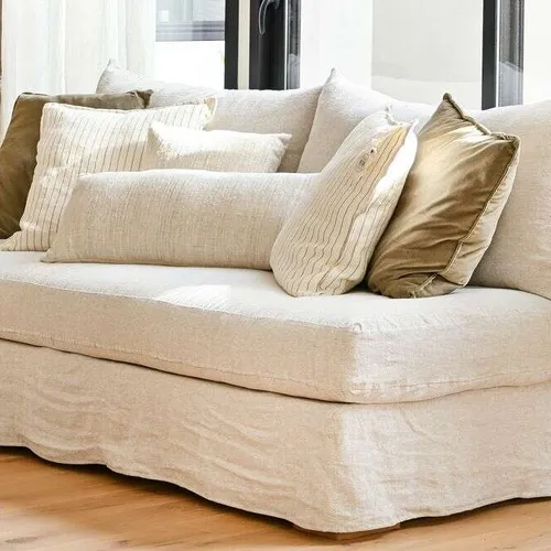 SILLON MANUELA 2.20 MTS - LINO CRUDO en Off-white - Sillones y sofás, Uruguay | La Iberica