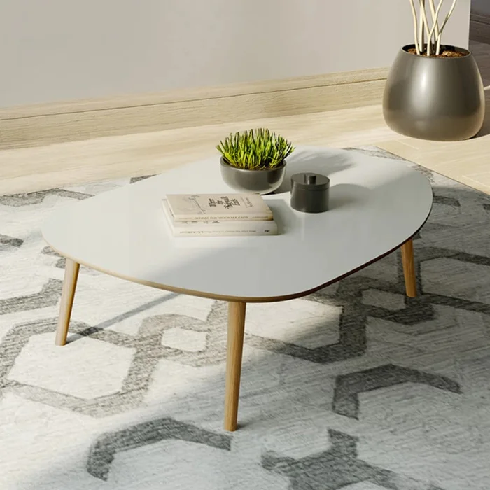 Mesa Ratona 120CM Organica Sofia - 100% MDF en Blanco - Mesas de living, Uruguay | Balton, vista 2