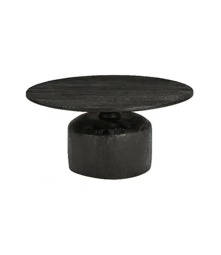 MESA LIVING JULIETA CIRCULAR MADERA NEGRA en Negro - Mesas de living, Uruguay | Masinfinito Casa