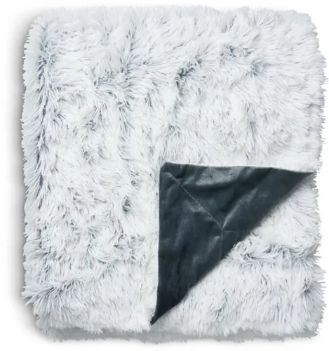 Manta LOTUS 135x195 blanco/gris en Blanco/gris - Textiles, Uruguay | JYSK