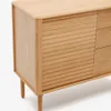 Aparador Lenon - 1 puerta y 3 cajones de madera y chapa de roble 105 x 84 cm FSC MIX Credit en Madera natural - Aparadores y recibidores, Uruguay | Kavehome, vista 3 de 9