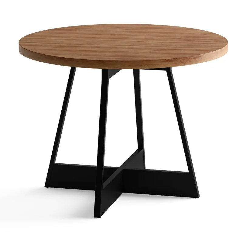Juego de comedor Mesa Redonda - Lux Atria - Negro en Madera natural - Mesas de comedor, Uruguay | Rústico Hogar, vista 3