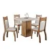 Juego De Comedor 4 Sillas Tapizadas Tapa Cuadrada Mdp en IMBUIA - Mesas de comedor, Uruguay | Soy Hogar, vista 2 de 4