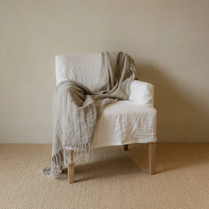 Throw Thaya en Beige - Textiles, Uruguay | De Arcos