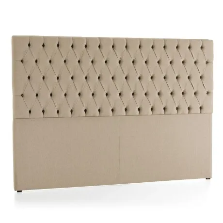 Respaldo 2 plazas tela natural - Beige en Beige - Dormitorio, Uruguay | La Cueva Muebles