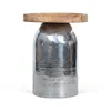 Mesa Lateral Small Madera-y-aluminio Gris Silver Plata en Gris - Mesas de living, Uruguay | Divino, vista 3 de 4
