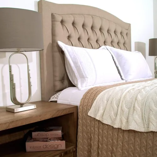 Respaldo KATE CAPITONE en Beige - Respaldos de cama, Uruguay | Palermo Casa Deco
