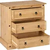 COMODA 3 CAJONES CERA NATURAL P2601 - Cómodas, Uruguay | Alfa Ventas, vista 3 de 4