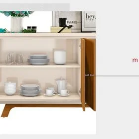 Aparador Mueble Buffet Bargueño 4 Puertas Brise en Blanco - Aparadores y recibidores, Uruguay | Soy Hogar, vista 4