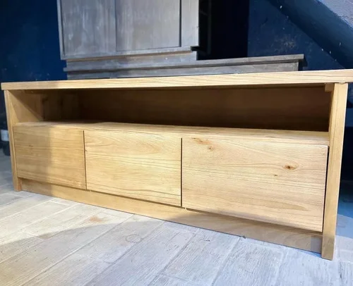 Mueble Tv Rack ,adera Maciza Arenado Rústico Ozark A Elección en Madera natural, Uruguay | Ozark Home, vista 4