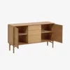 Aparador Lenon - 152 x 86 cm de madera maciza y chapa de roble en Madera natural - Aparadores y recibidores, Uruguay | Kavehome, vista 4 de 8
