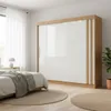Ropero Seúl Premium – 2 Puertas Corredizas 100% MDF Freijó/Off White en Off-white - Roperos y placares, Uruguay | Mulata, vista 10 de 11