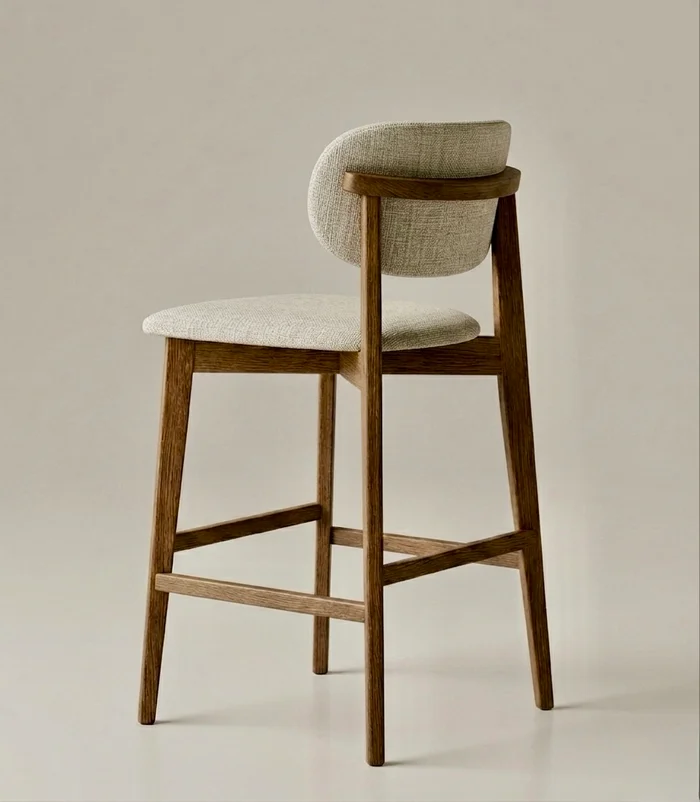 BANQUETA AXIS CARVALHO Y BEIGE CLARO T424C en Beige - Muebles, Uruguay | Indrana, vista 2