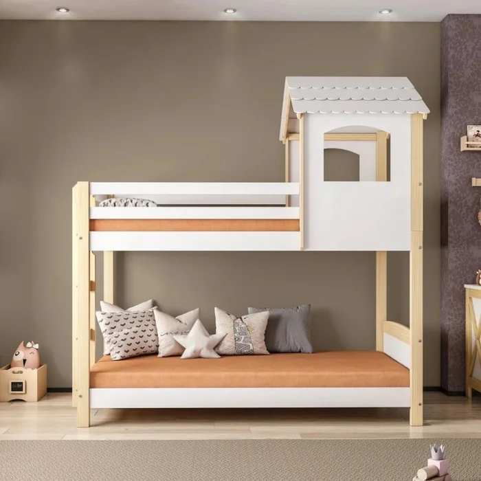 Cucheta Cama Casita Infantil - Blanco en Blanco - Dormitorio, Uruguay | Ecowood, vista 3