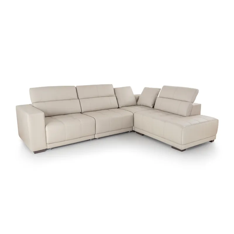 Rinconera Seúl - Cuero Básico - Chaise derecho - Arena - (Preventa) en Beige - Sillones y sofás, Uruguay | NYR