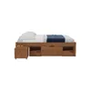 Cama Madera Maciza - 4 Cajones - Queen - Linea charme / Funcional - Amendoa en Marrón - Dormitorio, Uruguay | Rústico Hogar, vista 3 de 5