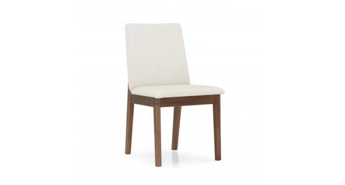Silla Tapizada Respaldo Curvo Patas Madera en Beige - Sillas, Uruguay | Champagne Home