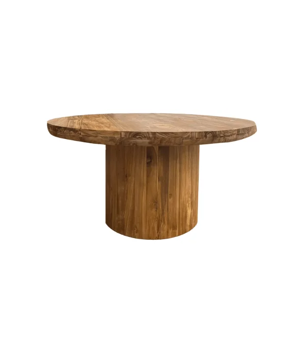MESA COMEDOR OSLO REDONDA TEKA en Madera natural - Mesas de comedor, Uruguay | Más Infinito Casa