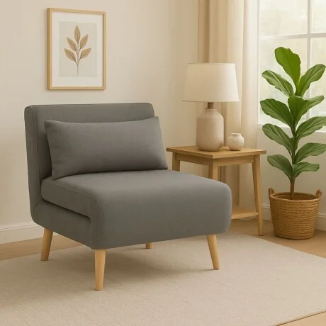 Sillon cama Trifold 1 cuerpo - Gris en Gris, Uruguay | La Cueva Muebles, vista 13