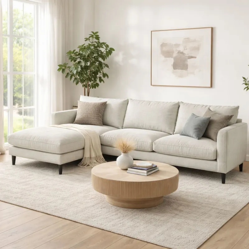 SOFA CON CHAISE PATAGONIA Beige IZQUIERDO - Sillones y sofás, Uruguay | Viasono