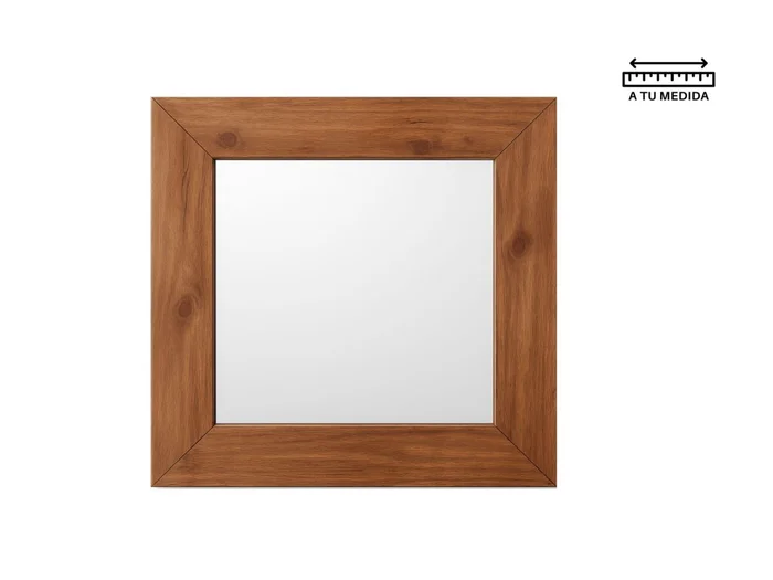 Espejo IRON Cuadrado en Madera natural - Espejos, Uruguay | Finkel