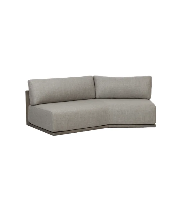 MODULO LUCIANO OUTDOOR TEKA GRIS CON ALMOHADONES en Gris - Muebles para el exterior, Uruguay | Masinfinito Casa