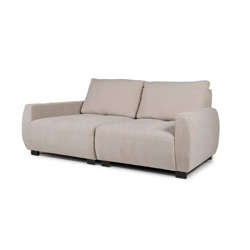 Sofá Carino (Retráctil) - Tela Microfibra - 2 cuerpos - Kruger 02-152 (Beige) en Beige - Sillones y sofás, Uruguay | Nyr, vista 4