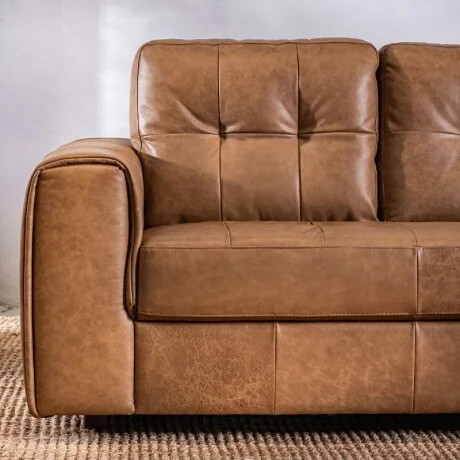 Sillon Cuero Raffaello 2 Cuerpos Amendoa en Marrón - Sillones y sofás, Uruguay | Aihaus, vista 3