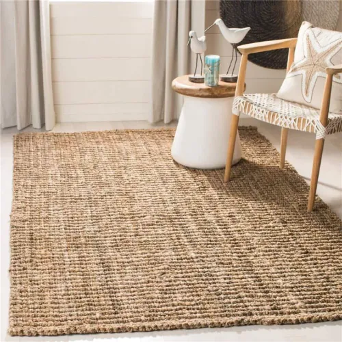 Alfombra de yute (tamaño M) en Madera natural - Textiles, Uruguay | Concetto Casa