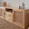 Rack TV con esterilla natural en Madera natural - Muebles, Uruguay | Decoramuss, vista 4 de 4
