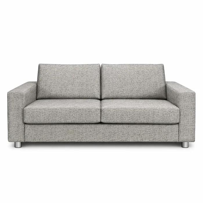 SOFA CAMA 2 PLAZAS - TELA GRIS CON PUNTOS NEGROS y CRUDOS en Multicolor - Sillones y sofás, Uruguay | Champagne Home, vista 2