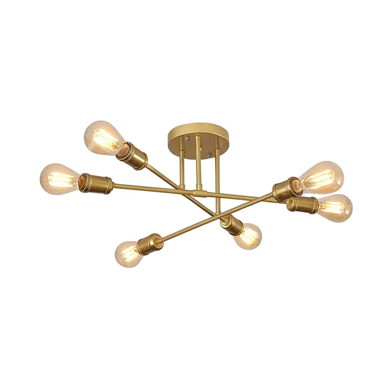 Luminaria de Techo Sputnik Francisca Dorada | 6 Luces en Dorado - Lámparas colgantes, Uruguay | Bascuhouse