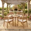 Mesa de Patio Madera de Teca - Caraíva 120cm en Marrón - Muebles para el exterior, Uruguay | Rústico Hogar, vista 2 de 4