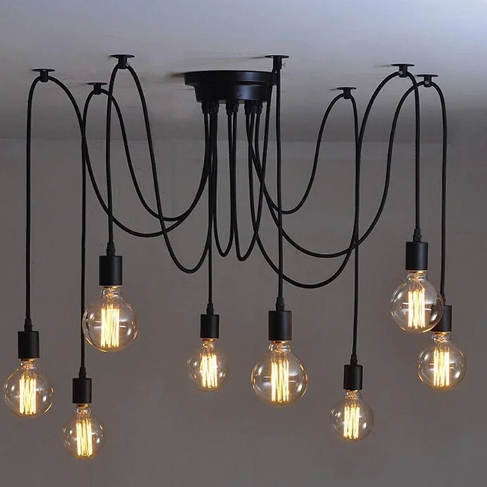 Luminaria colgante de techo 8 lamparas en Negro - Lámparas colgantes, Uruguay | Decotech, vista 4