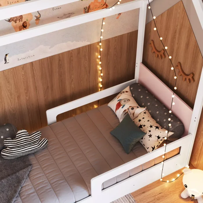Cama Siena – con Marinera – Rosado - Dormitorio, Uruguay | RM Muebles y Deco, vista 2