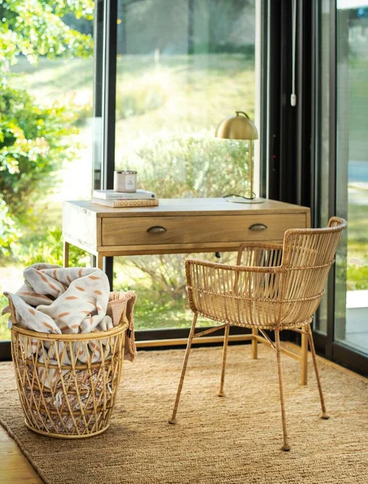 ESCRITORIO AMALIA - ALAMO Y HIERRO ORO VIEJO en Madera natural - Escritorios, Uruguay | La Iberica, vista 4