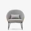 Butaca Eamy - gris claro chapado en fresno con acabado natural y metal con acabado negro en Gris - Butacas, banquetas y puffs, Uruguay | Kavehome, vista 5 de 9