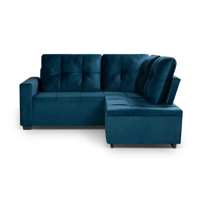 Sillon Sofa Esquinero Living 5 Cuerpos Tapizado Tela en Azul - Sillones y sofás, Uruguay | Soy Hogar, vista 4