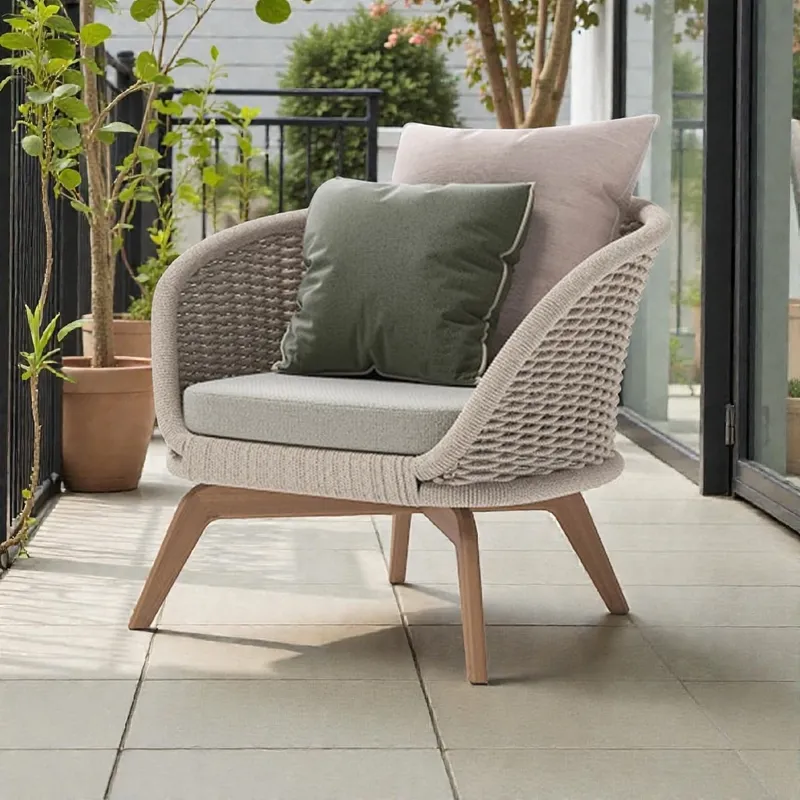 Sofá 1 cuerpo Ludo de exterior Interior  Beige en Beige - Butacas, banquetas y puffs, Uruguay | Decotech