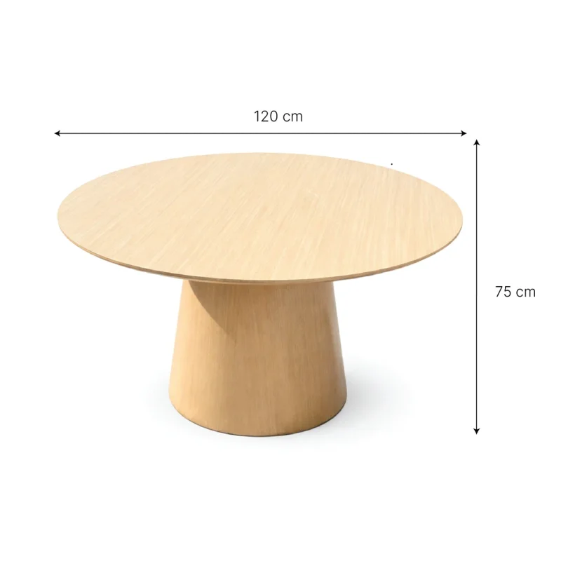 Mesa Redonda de Comedor 120 cm – Natura en Blanco - Mesas de comedor, Uruguay | Berna Home, vista 5