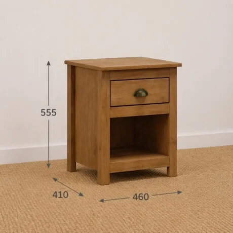 Mesa De Noche Topázio 1 Cajón Freijo (re - Mesas de luz, Uruguay | Aihaus, vista 2