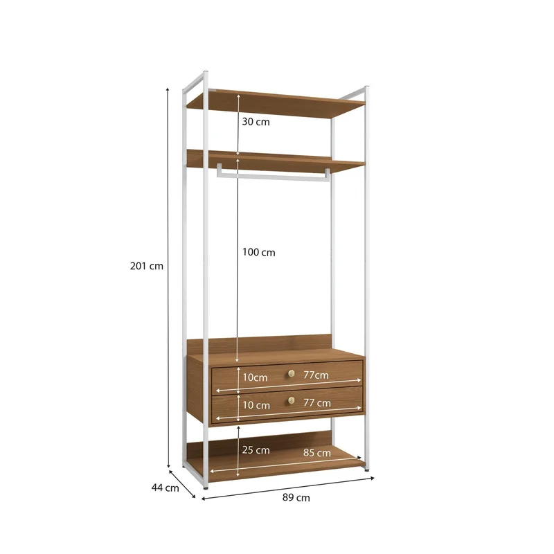 Closet Abierto Modular P47 - Linea Industrial en Madera natural - Roperos y placares, Uruguay | Balton, vista 9