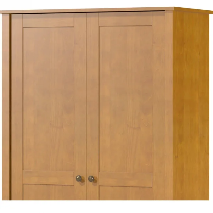 Ropero 2 puertas 1 cajón - Color Madera - Línea Colonial en Madera natural - Roperos y placares, Uruguay | Ecowood, vista 4