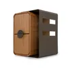 Mesa de luz madera y metal con 2 cajones diseño curvo en Madera natural - Mesas de luz, Uruguay | Champagne Home, vista 4 de 5