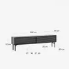Mueble TV Lenon 200 x 57 cm de madera maciza y - chapa de roble negro en Negro - Muebles para TV, Uruguay | Kavehome, vista 8 de 8