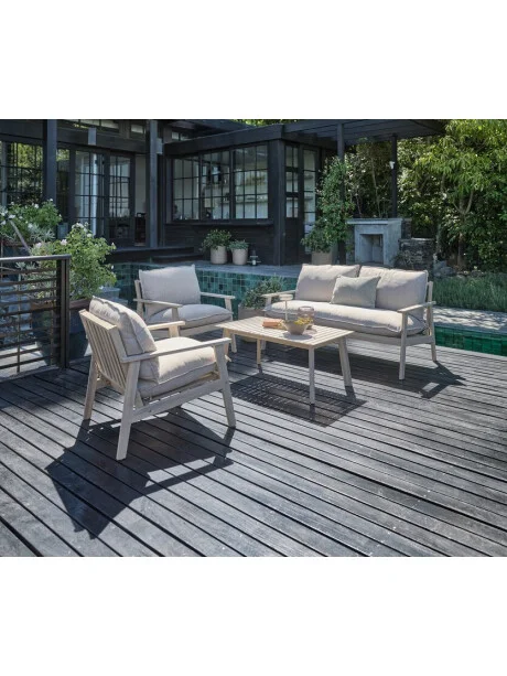 Set jardín SYLTHOLM 4.5pers. madera dura en Madera natural - Muebles para el exterior, Uruguay | JYSK, vista 2